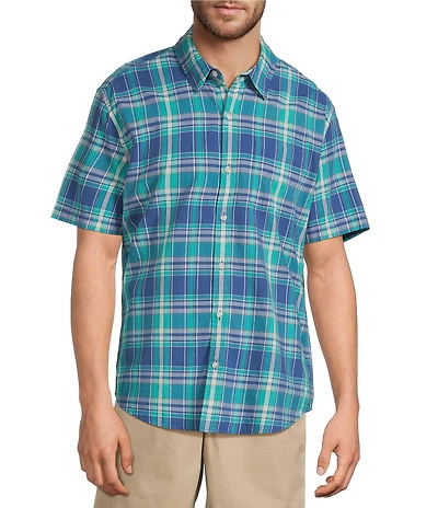L.L.Bean Madras Plaid Cotton Woven Shirt