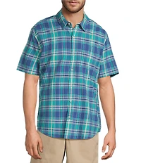 L.L.Bean Madras Plaid Cotton Woven Shirt