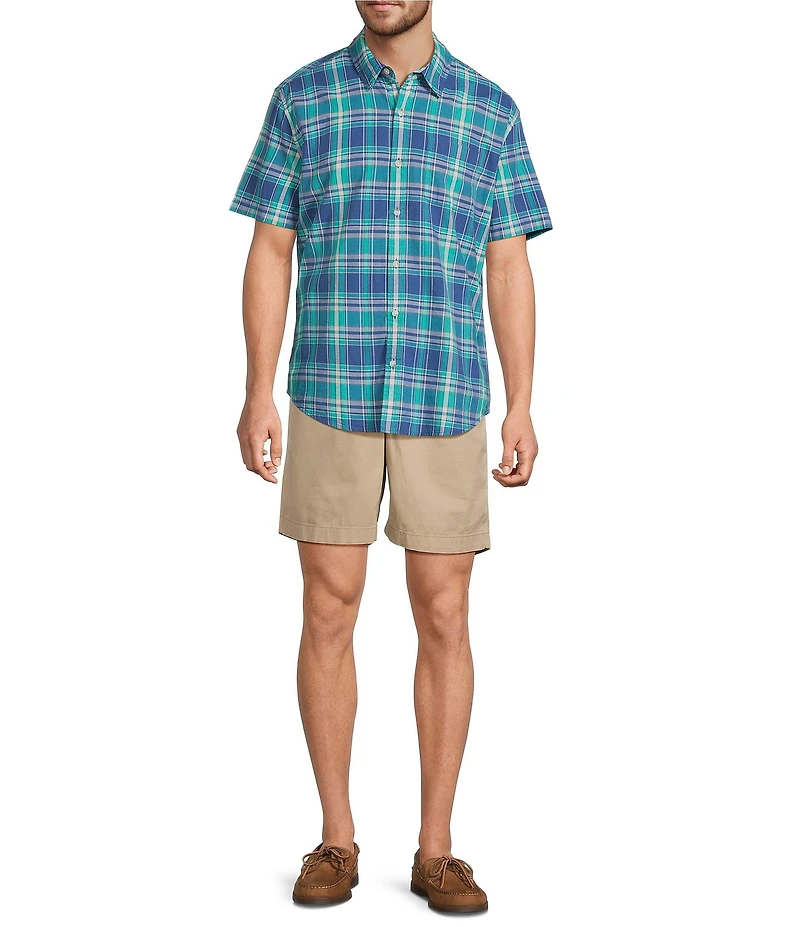 L.L.Bean Madras Plaid Cotton Woven Shirt