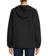 L.L.Bean Mountain Classic Anorak Stand Collar Long Sleeve Kangaroo Pocket Quarter-Zip Pullover Jacket
