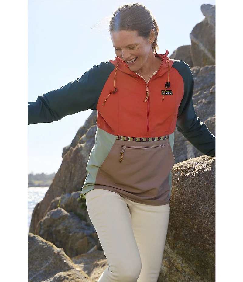 L.L.Bean Mountain Classic Color Block Anorak Jacket