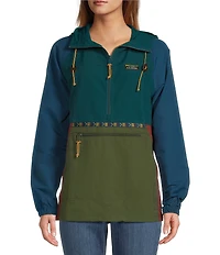 L.L.Bean Mountain Classic Color Block Anorak Jacket