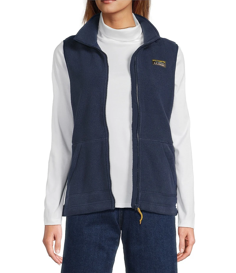 L.L.Bean Mountain Classic Fleece Stand Collar Zip Front Vest