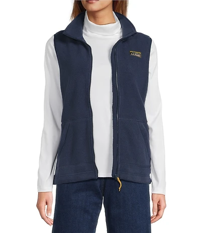 L.L.Bean Mountain Classic Fleece Stand Collar Zip Front Vest