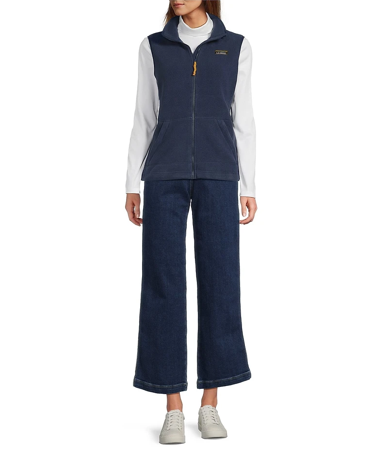 L.L.Bean Mountain Classic Fleece Stand Collar Zip Front Vest