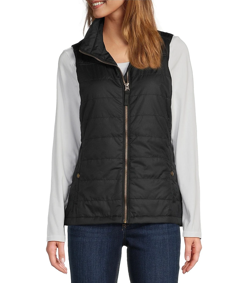L.L.Bean Mountain Classic Stand Collar Zip Front Puffer Vest