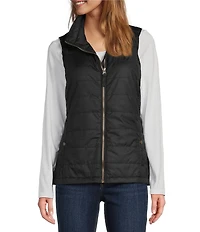 L.L.Bean Mountain Classic Stand Collar Zip Front Puffer Vest