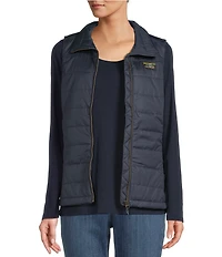 L.L.Bean Mountain Classic Stand Collar Zip Front Puffer Vest