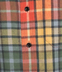 L.L.Bean Multi-Color Scotch Plaid Flannel Long Sleeve Woven Shirt
