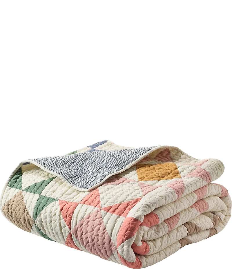 L.L.Bean North Star Patchwork Pattern Reversible Quilt