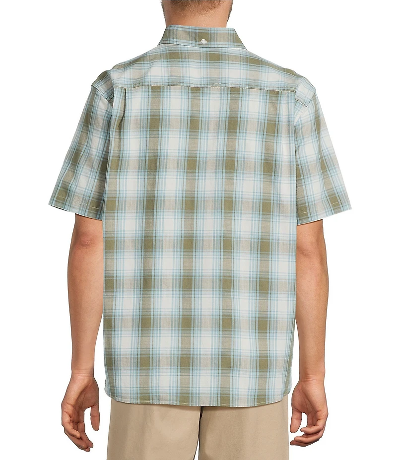 L.L.Bean Plaid Comfort Stretch Short Sleeve Woven Shirt