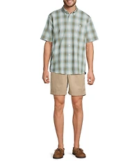 L.L.Bean Plaid Comfort Stretch Short Sleeve Woven Shirt