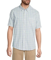 L.L.Bean Plaid Comfort Stretch Short Sleeve Woven Shirt