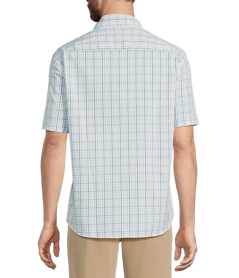 L.L.Bean Plaid Comfort Stretch Short Sleeve Woven Shirt