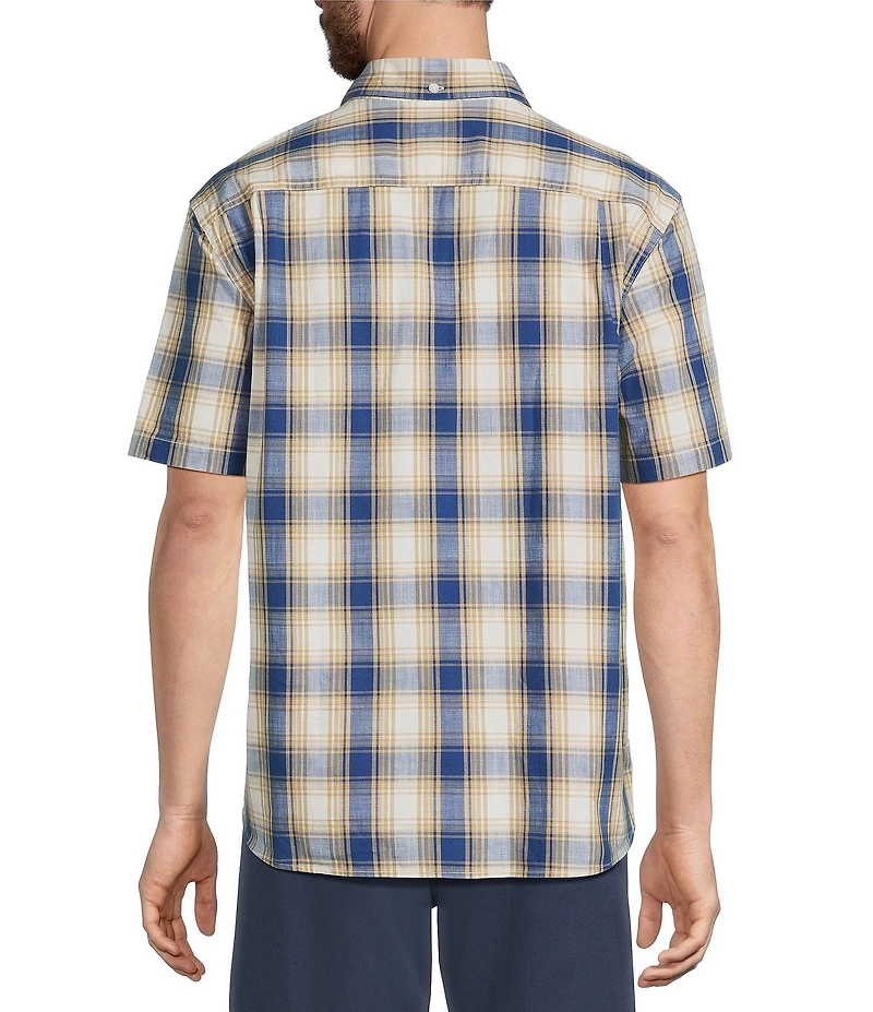 L.L.Bean Plaid Comfort Stretch Short Sleeve Woven Shirt