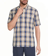L.L.Bean Plaid Comfort Stretch Short Sleeve Woven Shirt