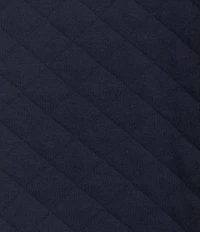 L.L.Bean Quilted Knit Stand Collar Long Sleeve Kangaroo Pocket Quarter-Zip Pullover Top