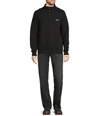 L.L.Bean Quilted 4-Button Snap Placket Sweatshirt