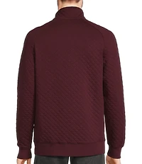 L.L.Bean Quilted 4-Button Snap Placket Sweatshirt