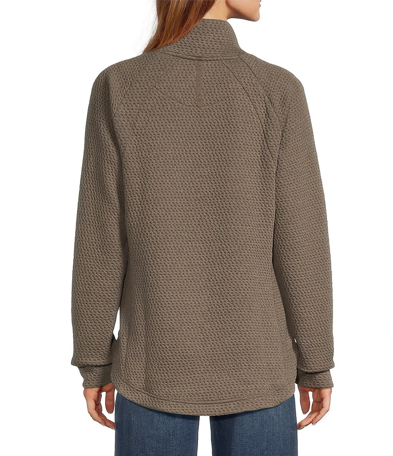 L.L.Bean Ridgeknit Crossneck Funnel Neck Long Sleeve Pullover