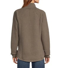 L.L.Bean Ridgeknit Crossneck Funnel Neck Long Sleeve Pullover