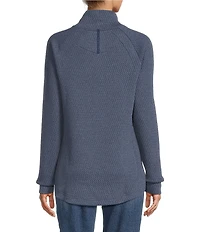 L.L.Bean Ridgeknit Crossneck Funnel Neck Long Sleeve Pullover