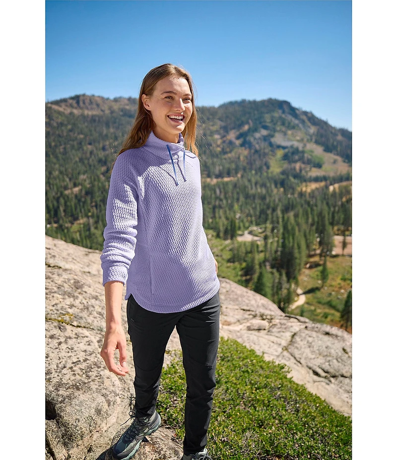 L.L.Bean Ridgeknit Crossneck Funnel Neck Long Sleeve Pullover