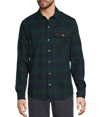 L.L.Bean Scotch Flannel Snap-Front Long Sleeve Woven Shirt