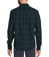 L.L.Bean Scotch Flannel Snap-Front Long Sleeve Woven Shirt