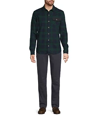 L.L.Bean Scotch Flannel Snap-Front Long Sleeve Woven Shirt