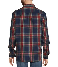 L.L.Bean Scotch Plaid Flannel Long Sleeve Woven Shirt