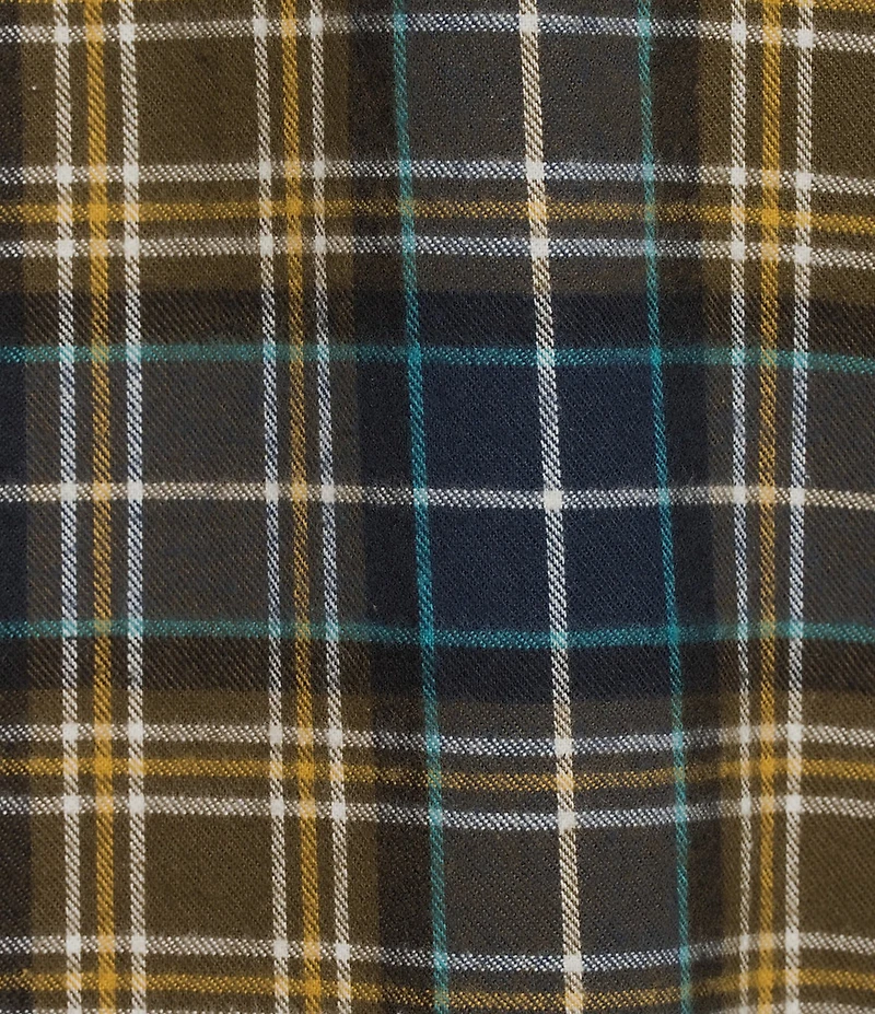 L.L.Bean Scotch Plaid Flannel Long Sleeve Woven Shirt