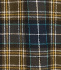 L.L.Bean Scotch Plaid Flannel Long Sleeve Woven Shirt