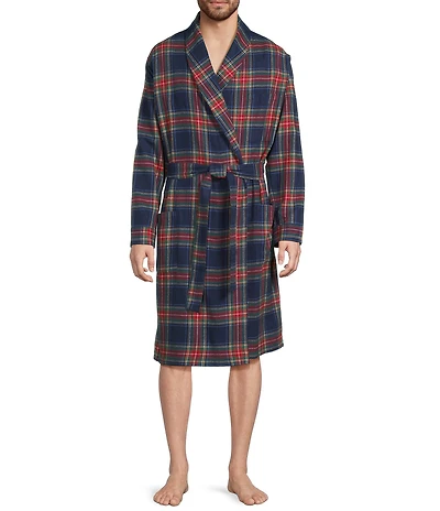 L.L.Bean Scotch Plaid Flannel Robe