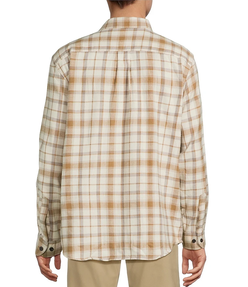 L.L.Bean Scotch Small Plaid Flannel Long Sleeve Woven Shirt