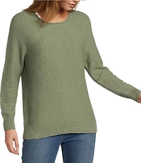 L.L.Bean Soft Texture Cotton Slub Roll Neck Long Sleeve Midweight Pullover