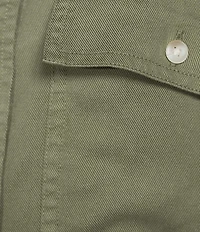 L.L.Bean Soft Washed Point Collar Utility Button Front Shirt