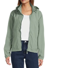 L.L.Bean Stand Collar Long Sleeve Full Zip Light and Airy Windbreaker