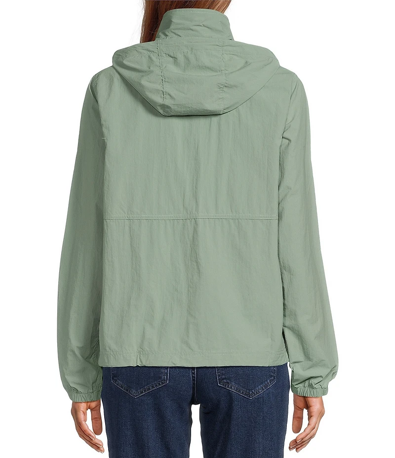 L.L.Bean Stand Collar Long Sleeve Full Zip Light and Airy Windbreaker