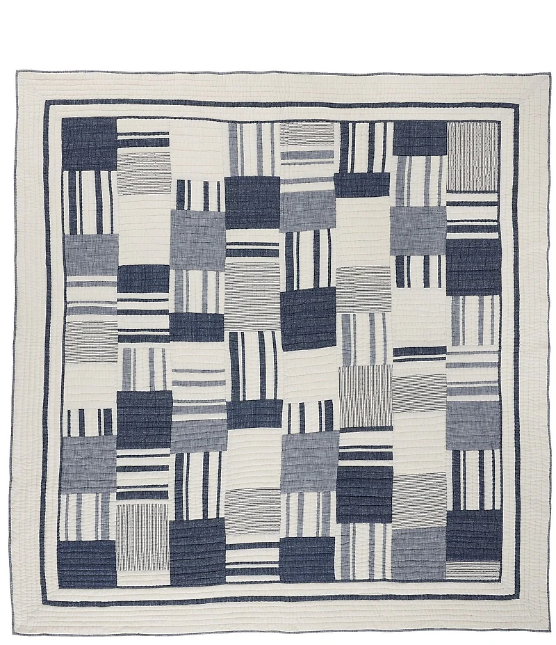 L.L.Bean Striped Patchwork Quilt