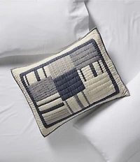 L.L.Bean Striped Patchwork Quilted Sham