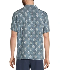 L.L.Bean Sunwashed Summer Printed Short Sleeve Woven Shirt