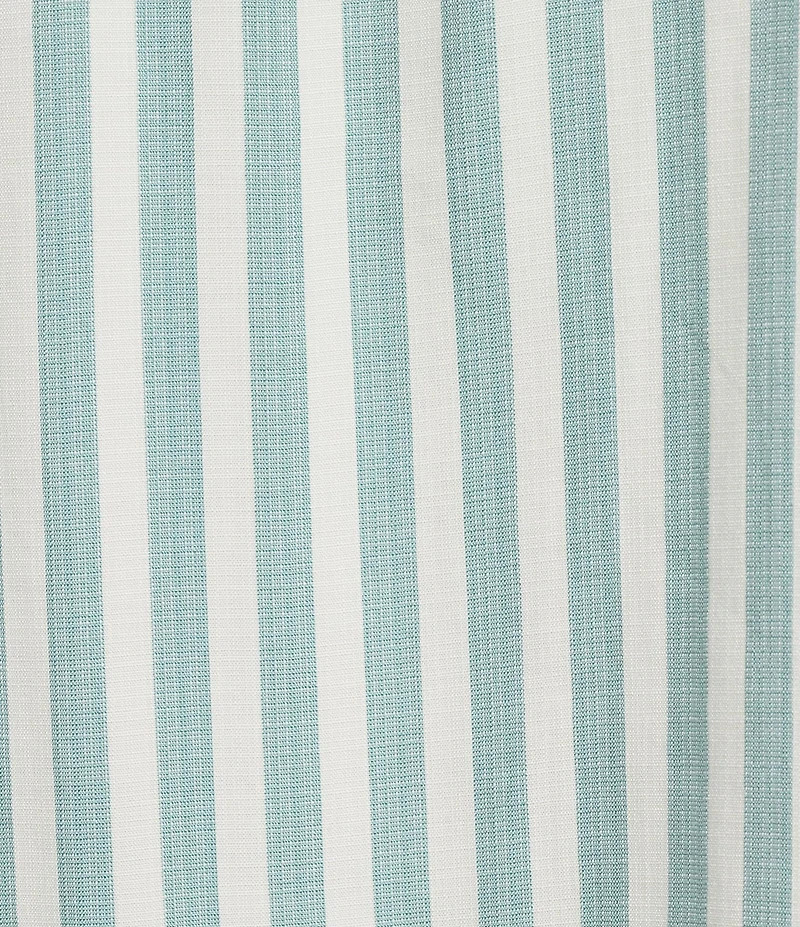 L.L.Bean Sunwashed Summer Stripe Short Sleeve Woven Shirt