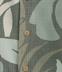 L.L.Bean Sunwashed Summer Tropical Print Short Sleeve Woven Camp Shirt