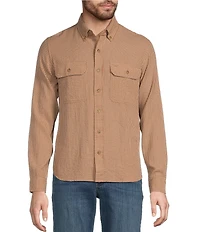 L.L.Bean Sunwashed Textured Long Sleeve Woven Shirt