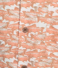 L.L.Bean Tropics Allover Print Short Sleeve Woven Shirt