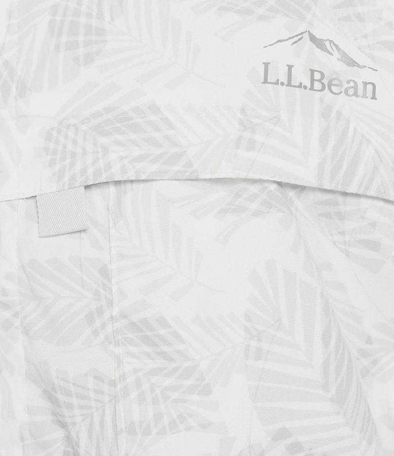 L.L.Bean Tropicwear Palm Print Short Sleeve Woven Shirt