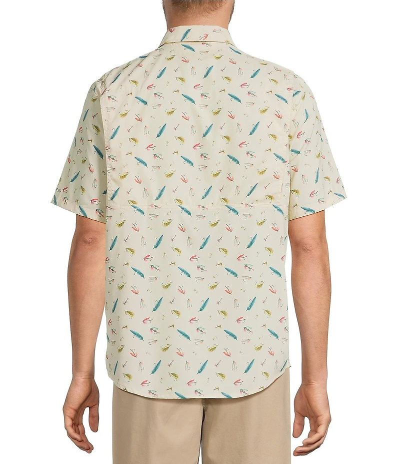 L.L.Bean Tropicwear Printed Short Sleeve Woven Shirt