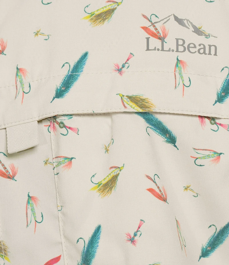 L.L.Bean Tropicwear Printed Short Sleeve Woven Shirt