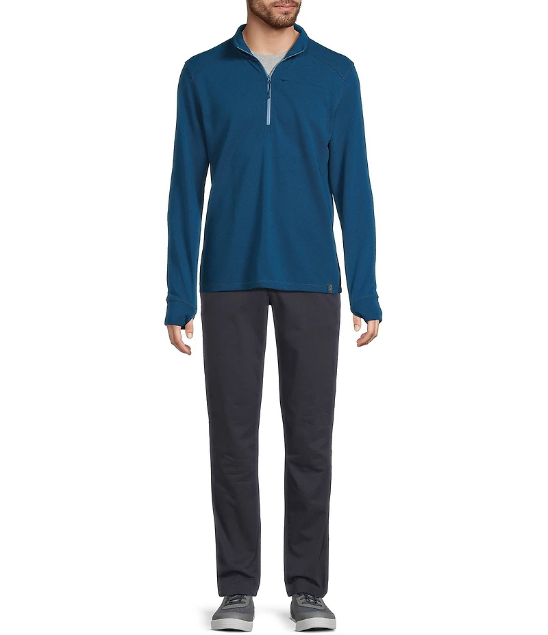 L.L.Bean VentureStretch Ottoman-Rib Quarter-Zip Pullover